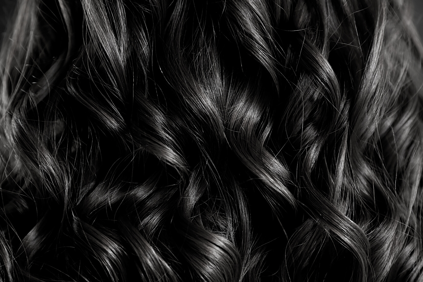 Healthy Brown Hair with Shiny Waves and Curls