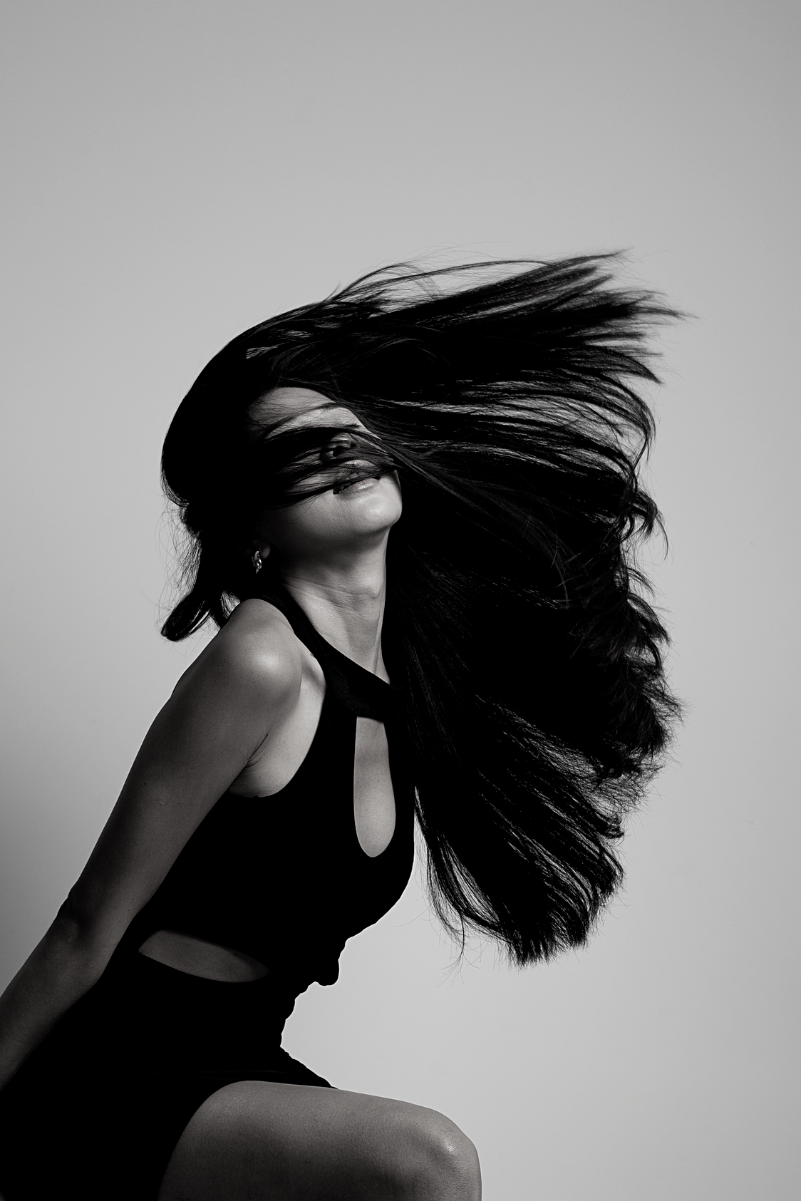 hair in the wind